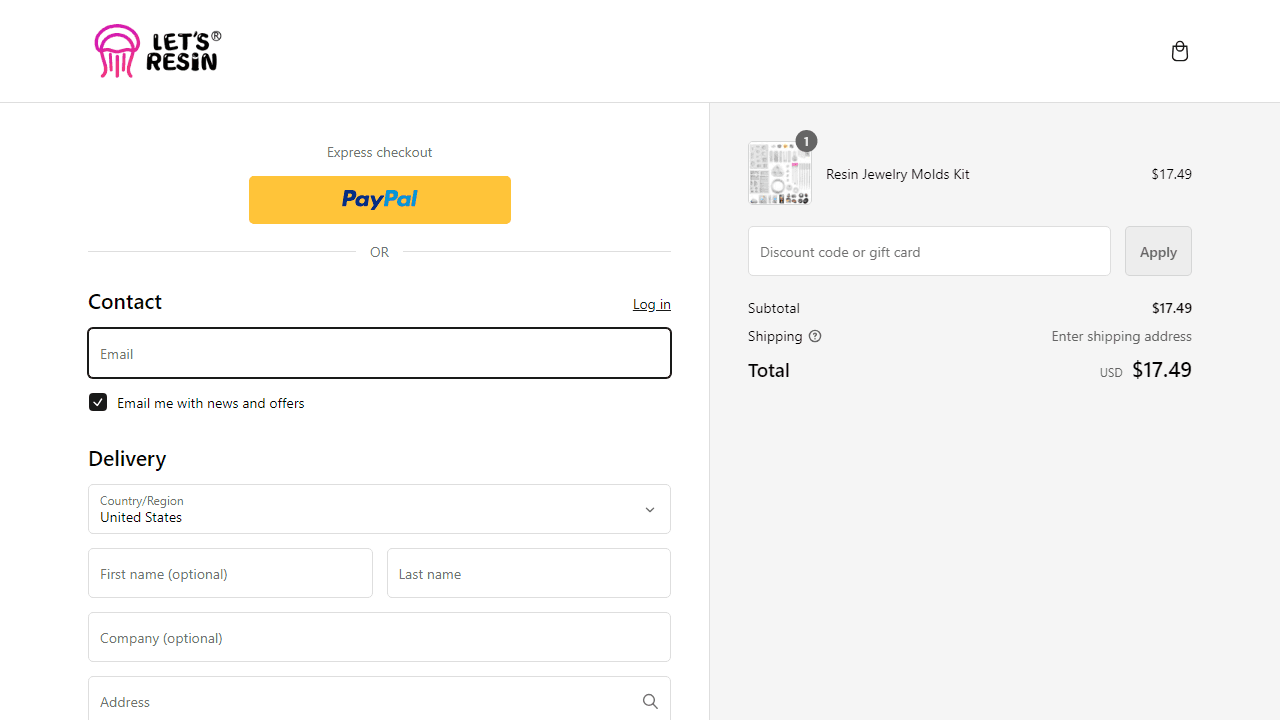 How to apply Lets Resin coupon code